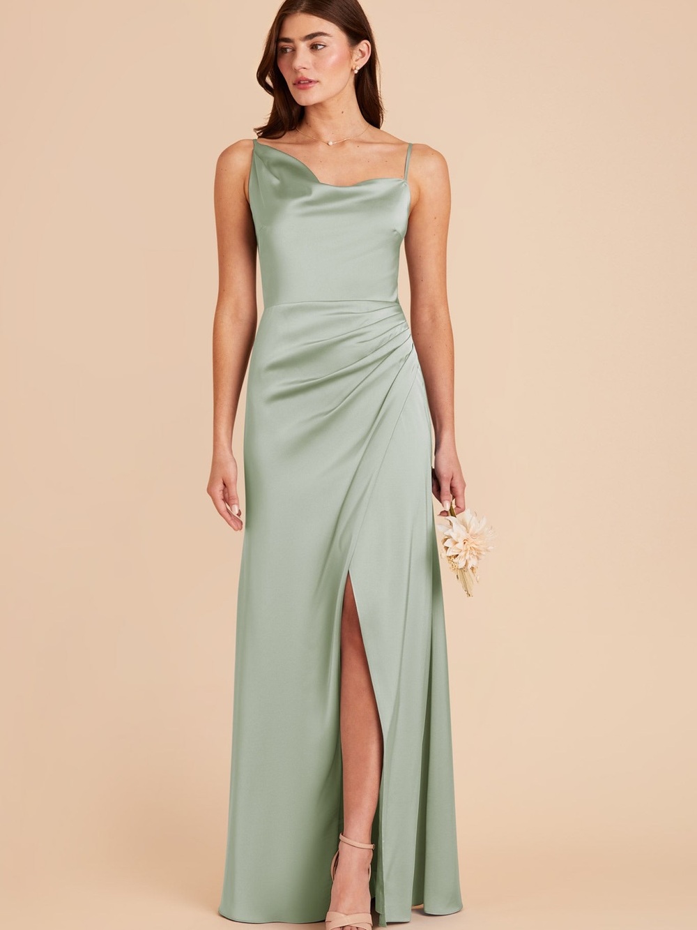 Birdy Grey Sage Satin Bridesmaids Dress